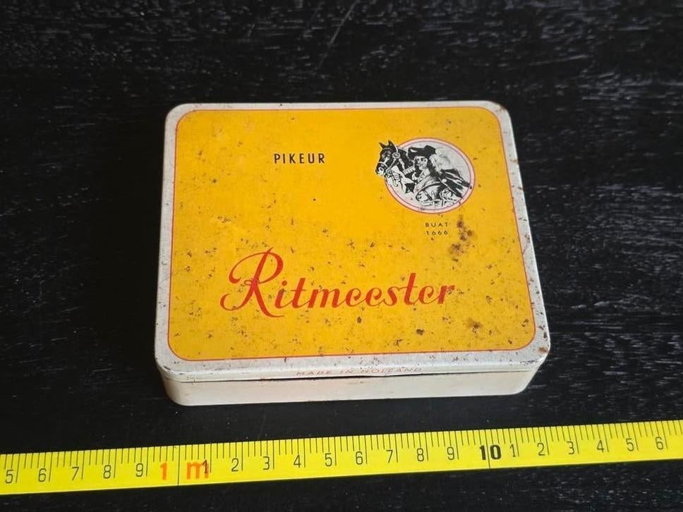 Vintage Ritmeester Pikeur sigarenblikje, Antiek en Kunst, Ophalen of Verzenden