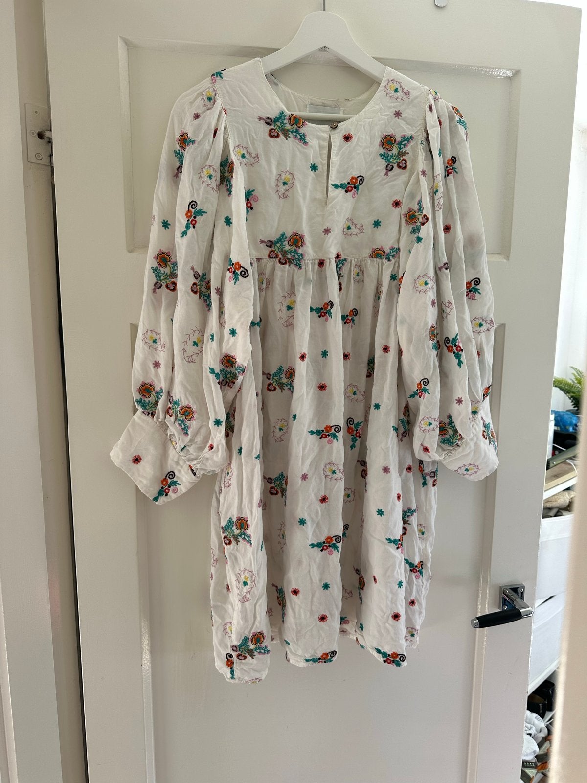 Antik Batik babydoll jurk maat M (40), Maat 38/40 (M), Wit, Ophalen of Verzenden, Zo goed als nieuw
