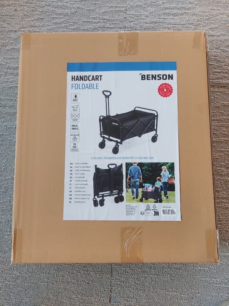 Opvouwbare bolderkar 90kg 60L, Ophalen of Verzenden, Opvouwbaar, Nieuw