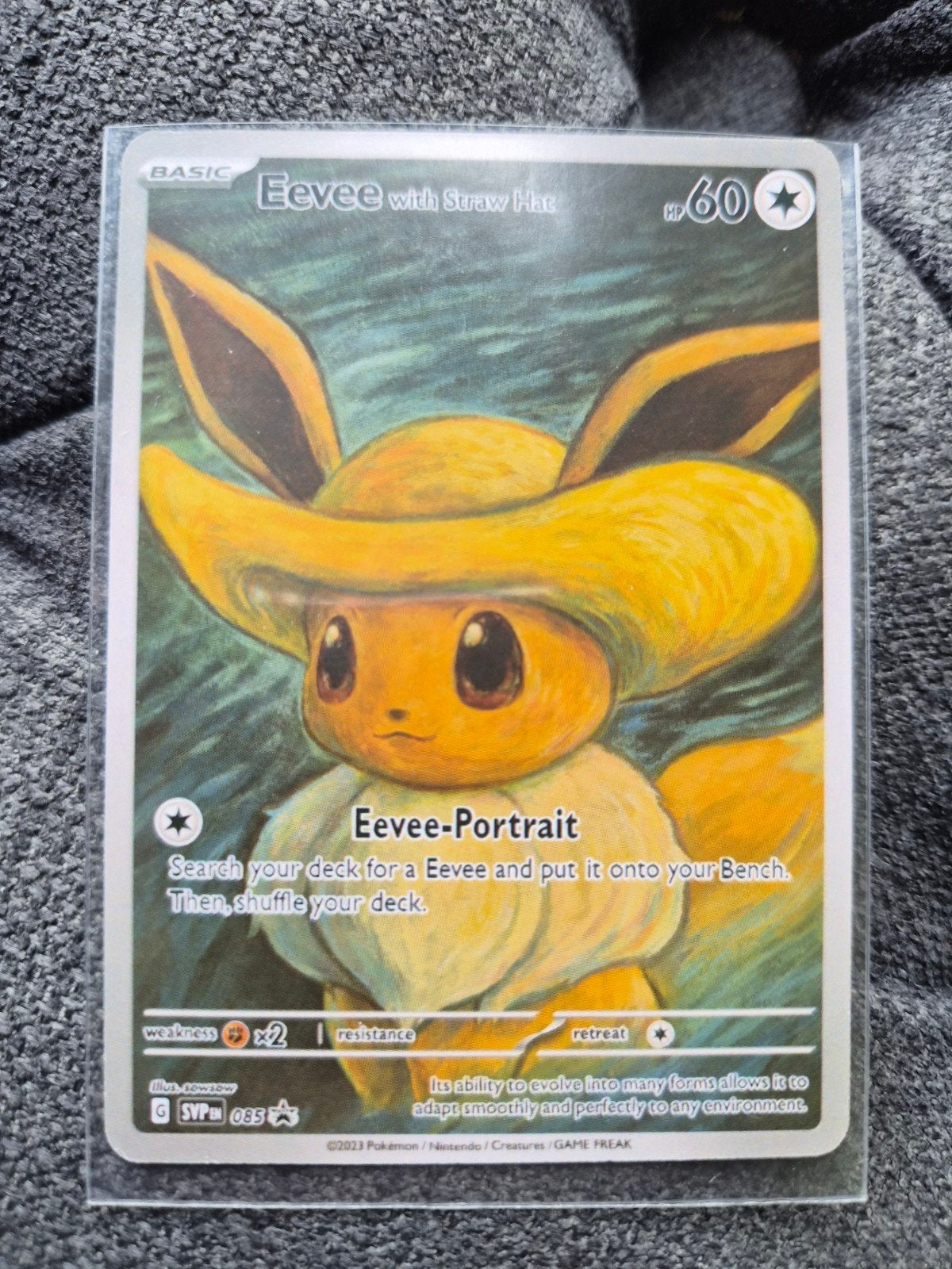 Eevee met Strohoed (Proxy) - Pokémon Kaart, Ophalen of Verzenden, Zo goed als nieuw, Losse kaart