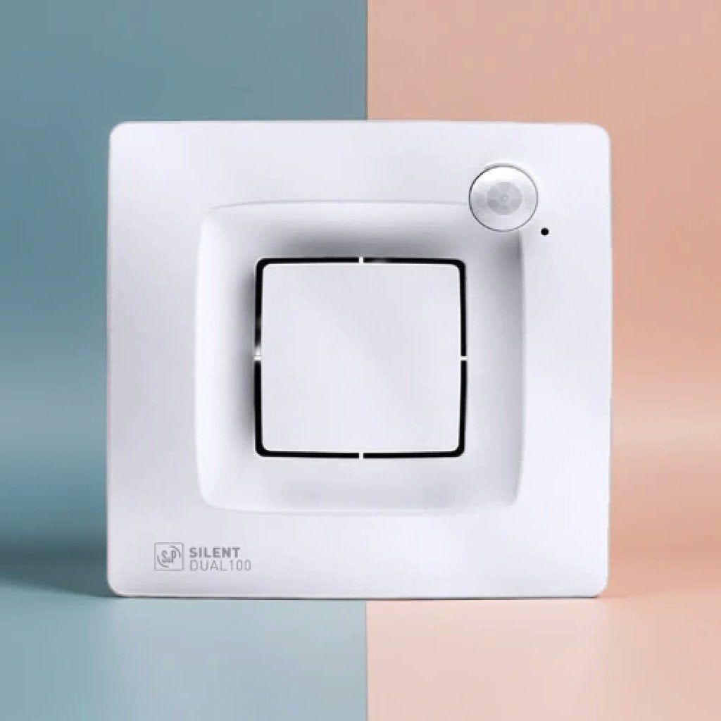 S&P SILENT DUAL 100 badkamer/toilet ventilator met sensoren, Ophalen of Verzenden, Nieuw, Afzuiger