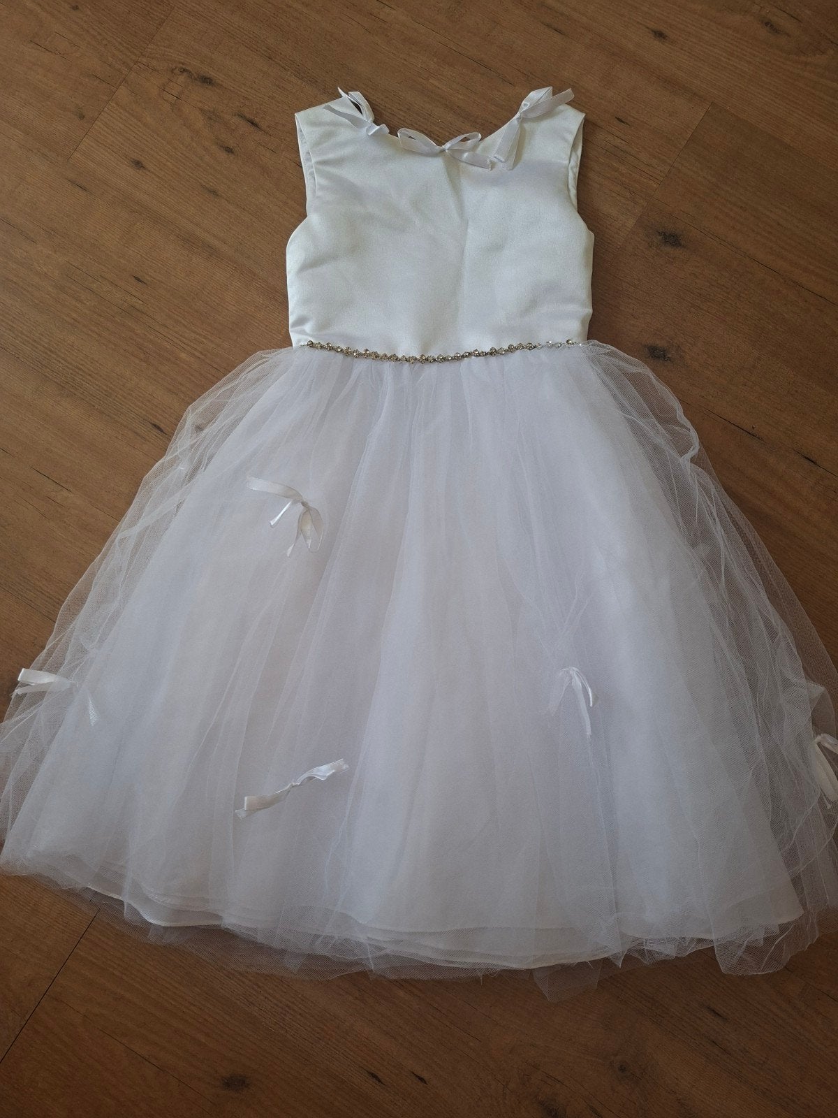 Witte feestjurk voor meisje - maat 7 jaar, Kinderen en Baby's, Kinderkleding | Maat 122, Meisje, Ophalen of Verzenden, Zo goed als nieuw