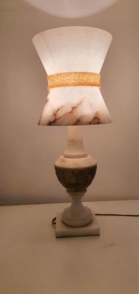 Albast lamp, Huis en Inrichting, Lampen | Tafellampen, Ophalen, 50 tot 75 cm