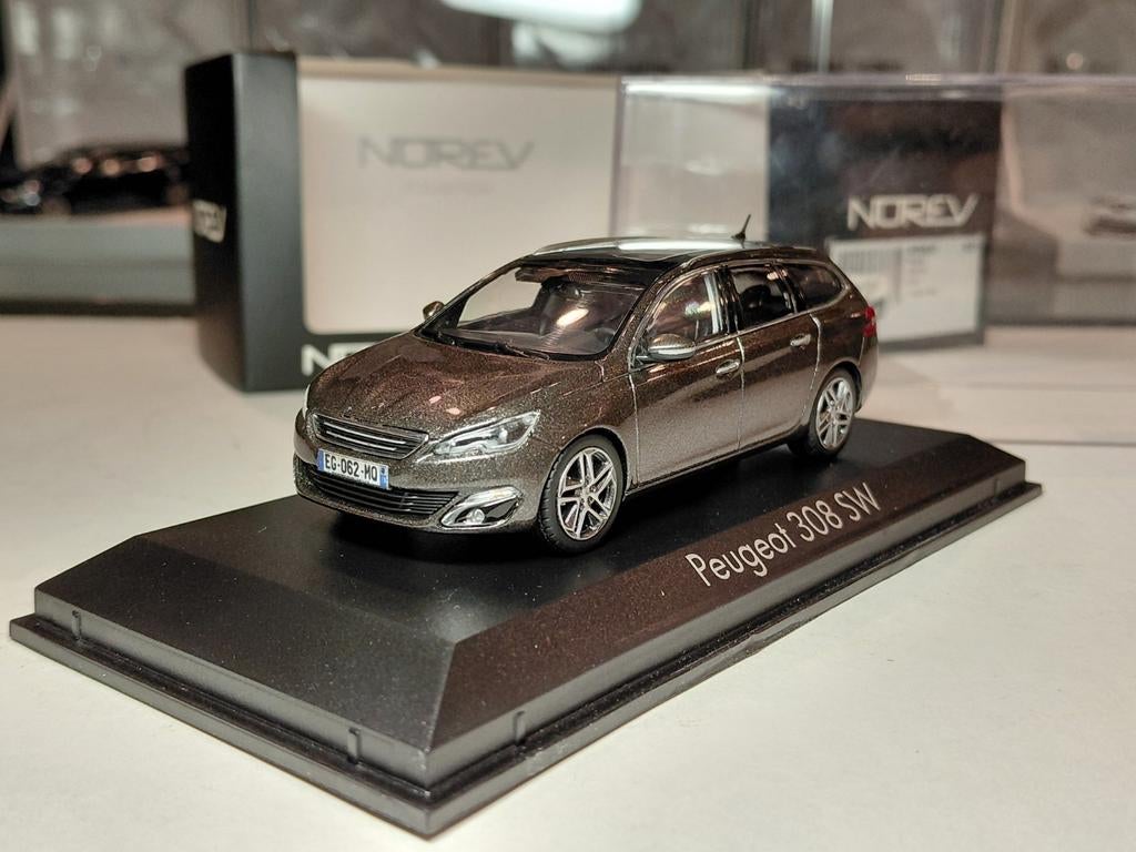 Peugeot 308sw II ph1 2013-2017 Brun Moka 1/43 Norev 473837, Ophalen of Verzenden, Zo goed als nieuw, Auto, Overige merken