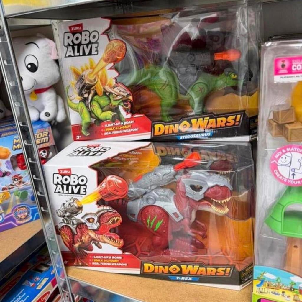 Robo Alive Dino Wars Speelgoed robot T-Rex Stegosaurus NIEUW, Nieuw, Ophalen of Verzenden, H, H
