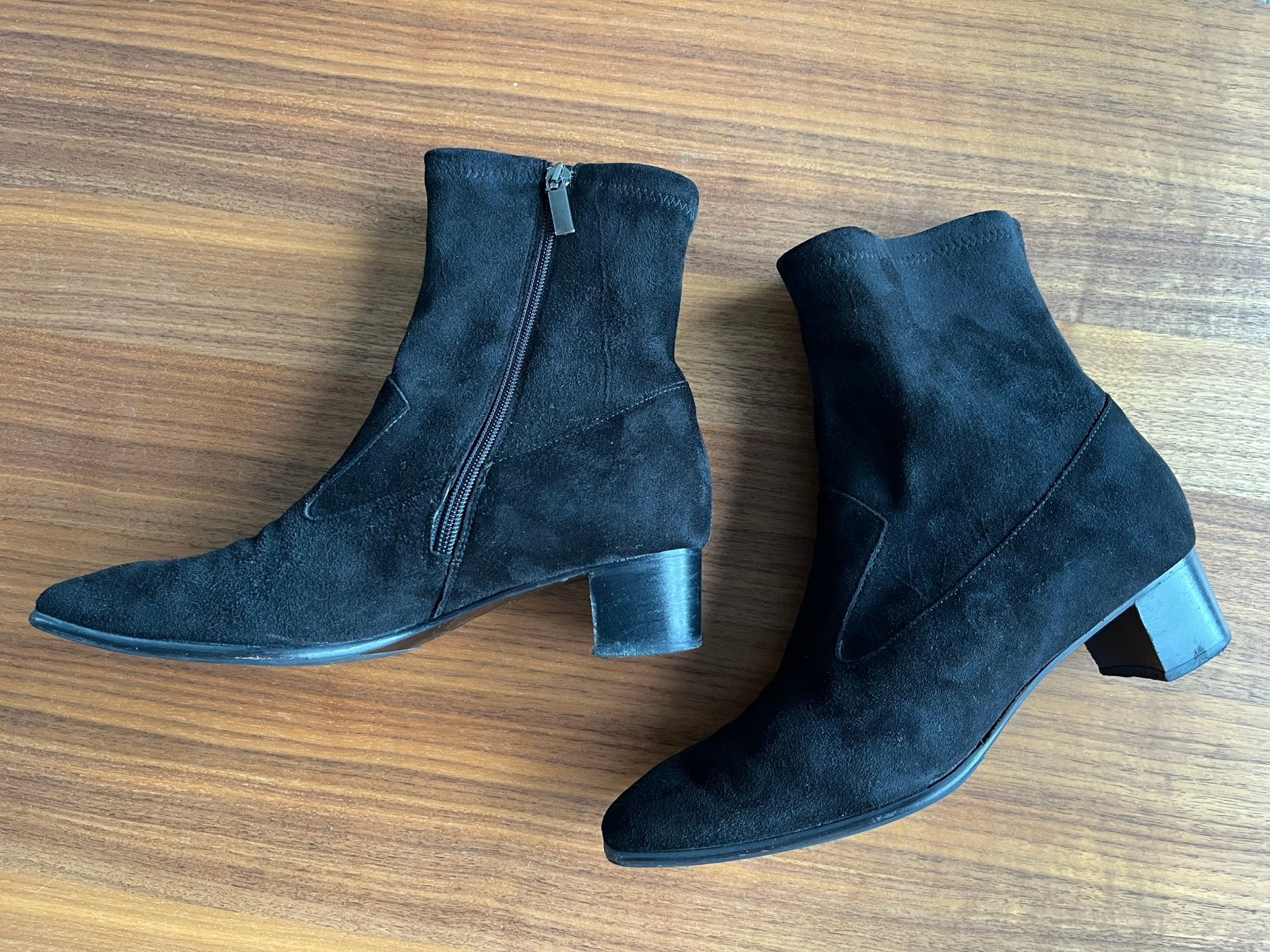 Maripé zwart suède enkellaarsjes, Kleding | Dames, Schoenen, Zwart, Lage of Enkellaarzen, Ophalen of Verzenden, Gedragen