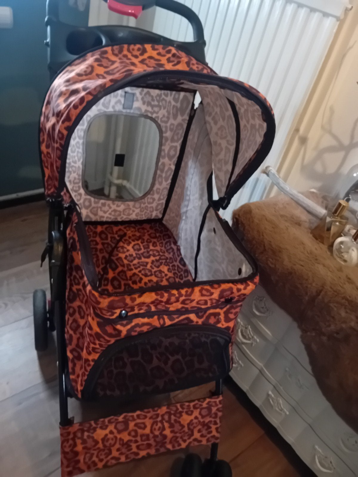 Hondenbuggy met panterprint, Dieren en Toebehoren, Ophalen of Verzenden