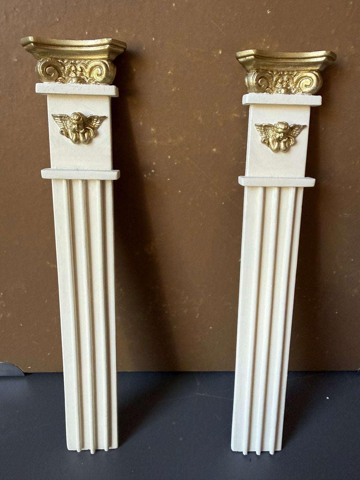 2x zuil pilaar - 22.8x4.7cm - gips, Verzamelen, Ophalen of Verzenden, Zo goed als nieuw, Poppenhuis