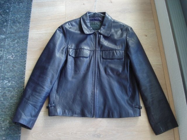 Leuke leren jas van het dure merk ARMA, Kleding | Dames, Maat 38/40 (M), Paars, Ophalen of Verzenden, Zo goed als nieuw