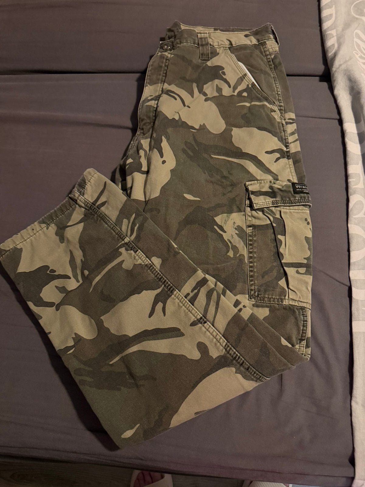 Wrangler Camouflage Cargo Broek - maat 36/34, Ophalen of Verzenden, Zo goed als nieuw, Maat 52/54 (L), Groen