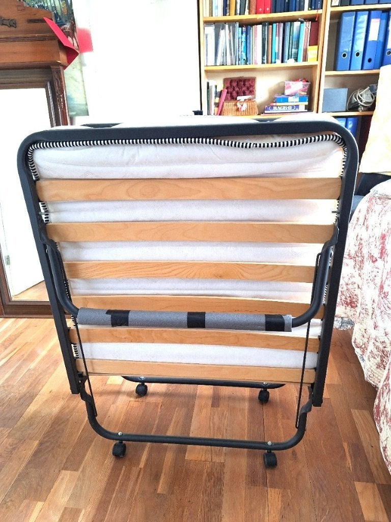 Opklapbaar logeerbed, Ophalen, Eenpersoons, 190 cm of minder, Zo goed als nieuw