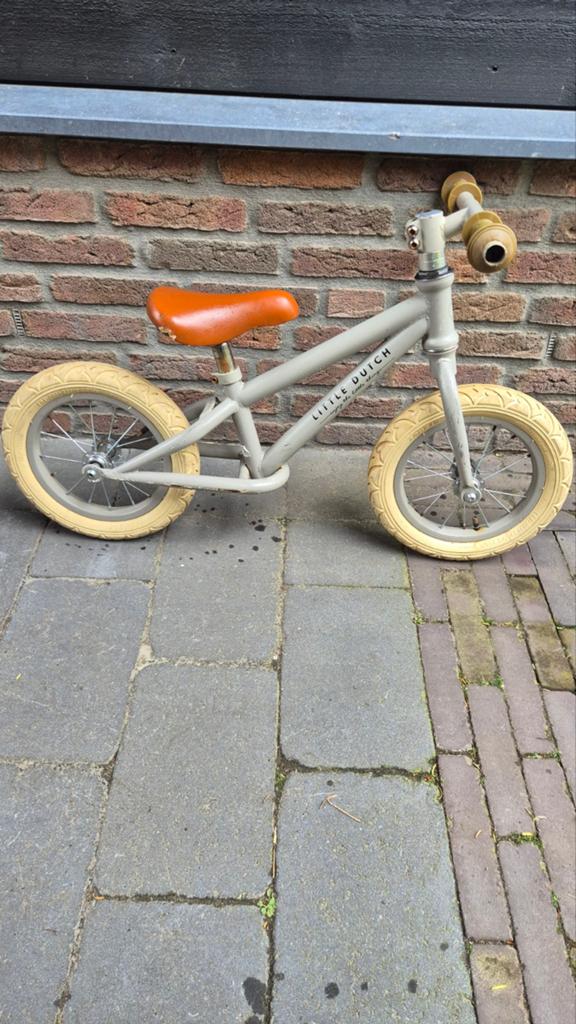 Little Dutch loopfiets - Grijs/Groen, Ophalen of Verzenden, Minder dan 16 inch
