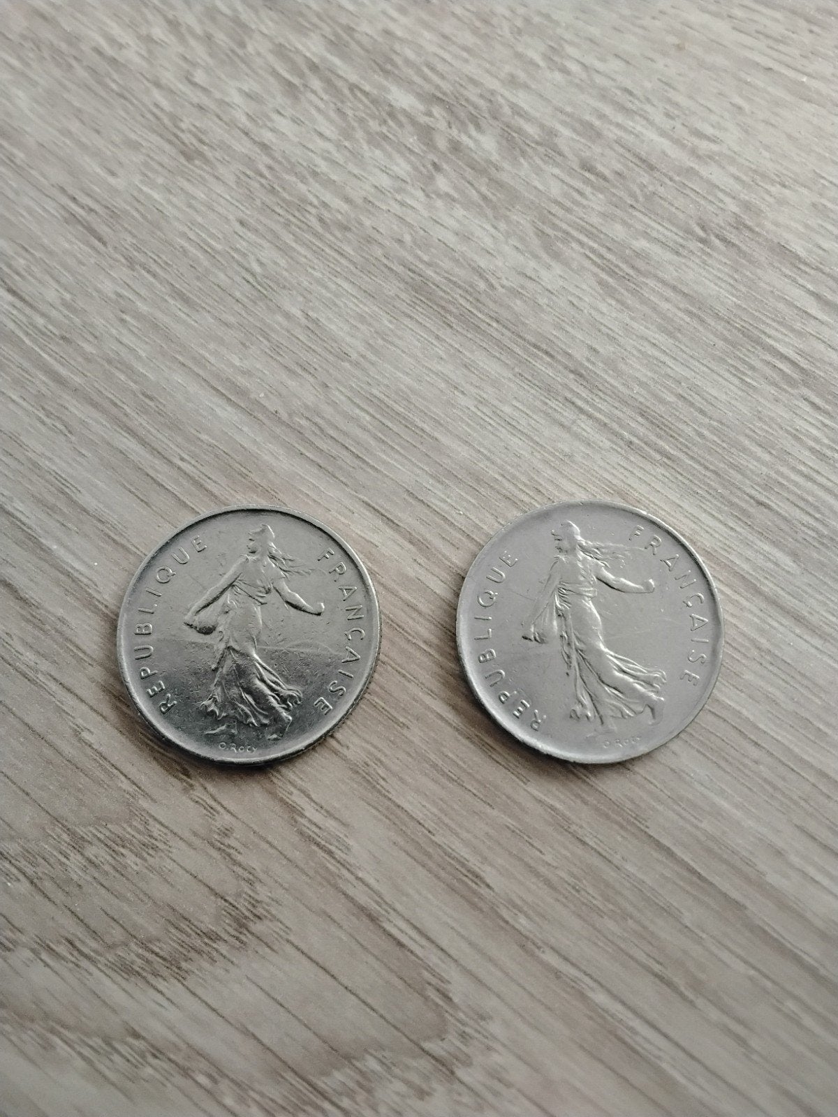 5 Francs, 2x 1970&1971, zie foto's, Frankrijk, Ophalen of Verzenden, Frankrijk