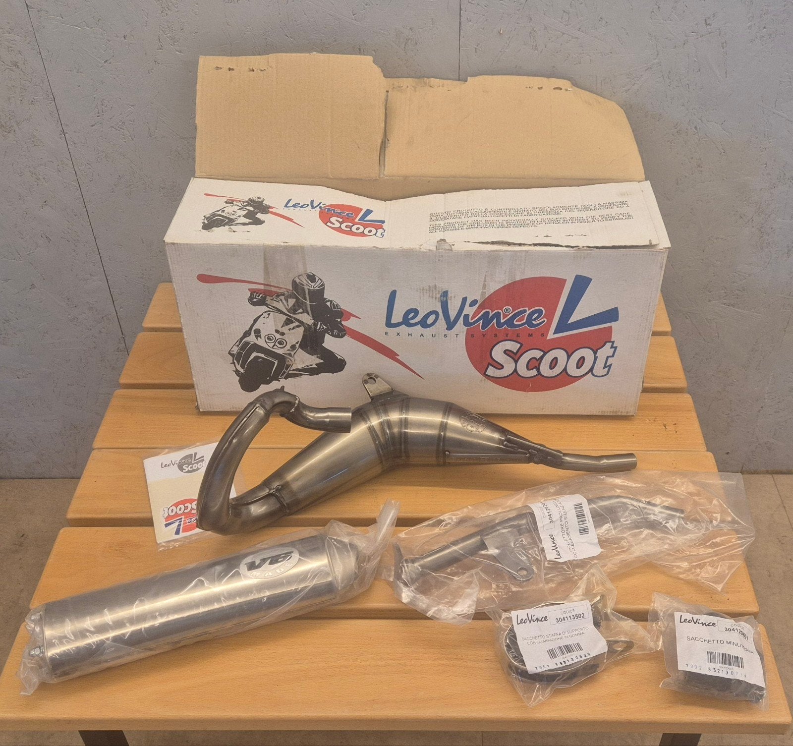 LeoVince Hand Made V6 Uitlaat – Suzuki SMX 50 – NIEUW NOS