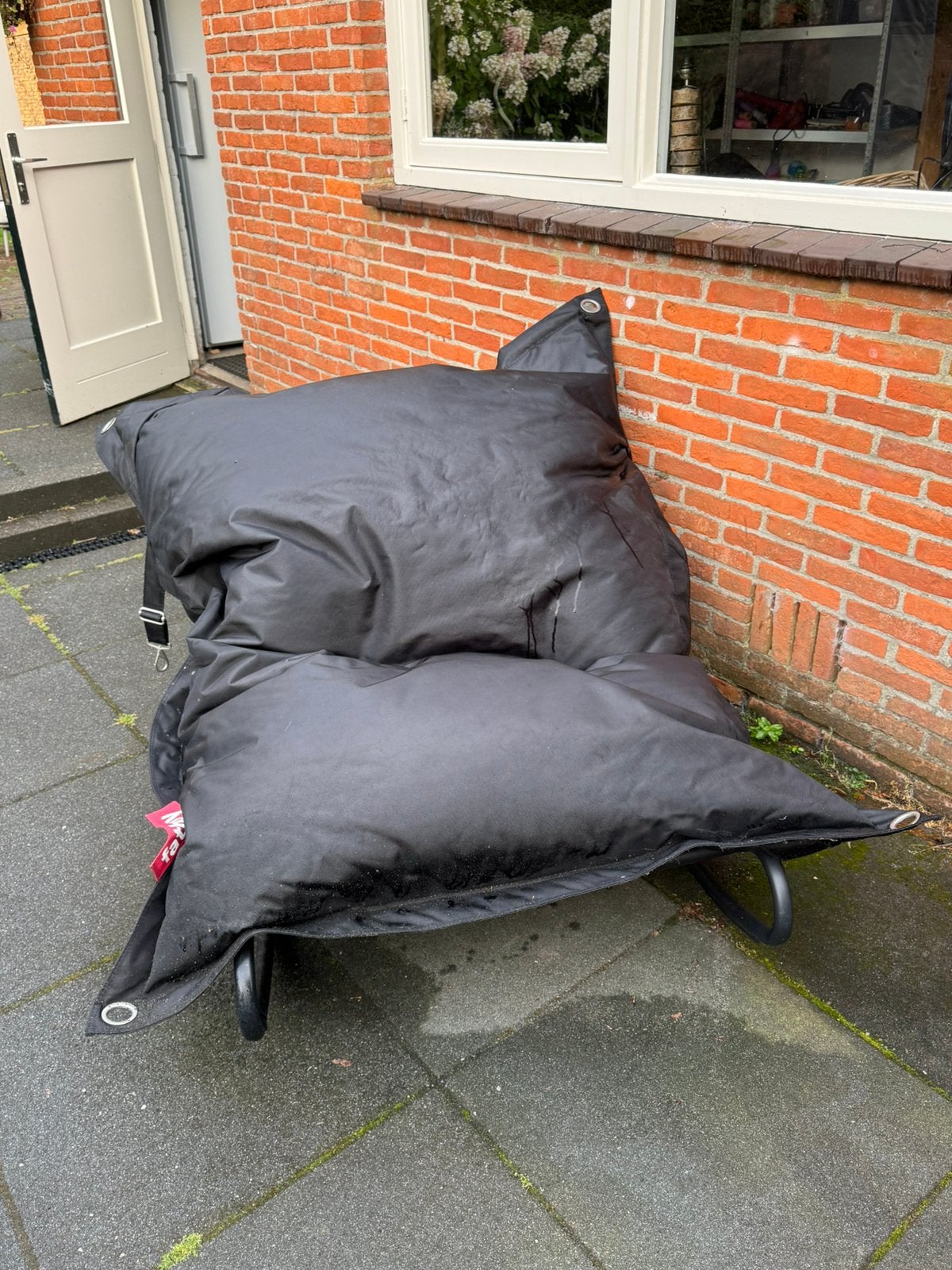 Fatboy Outdoor Buggle Up + Rock ‘n Roll schommelstoel & hoes, Ophalen, Gebruikt
