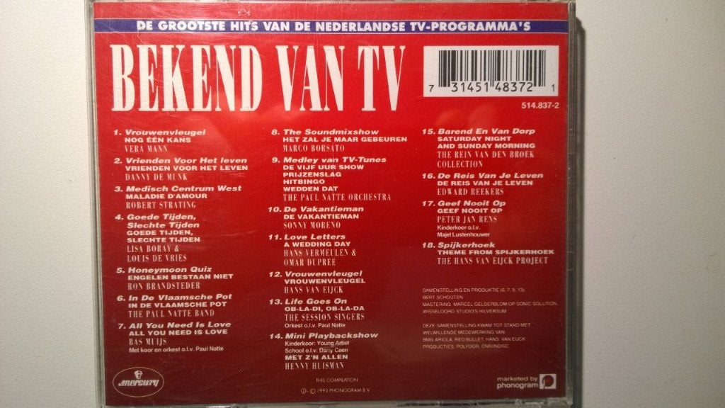 Bekend Van TV - De Grootste Hits Van De Nederlandse TV, Ophalen of Verzenden, Zo goed als nieuw, Pop, Album