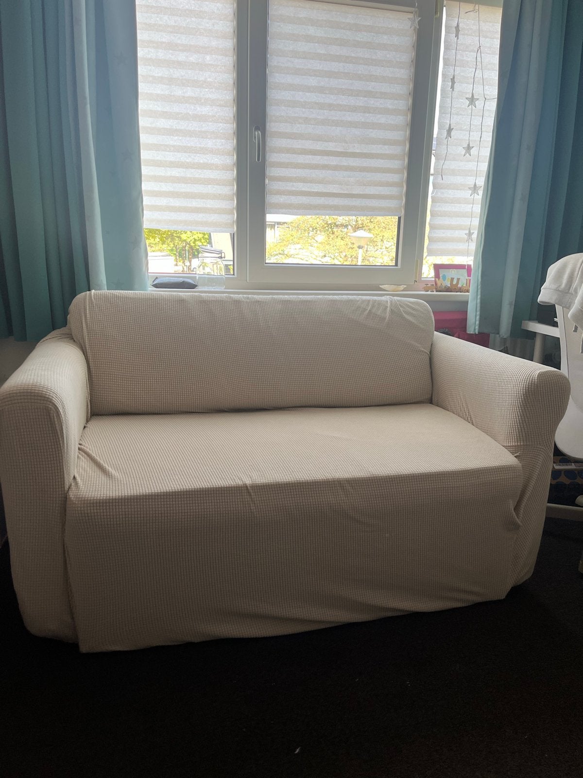 IKEA Hagalund slaapbank - Compact en comfortabel, Ophalen, Gebruikt, Blauw, Overige maten