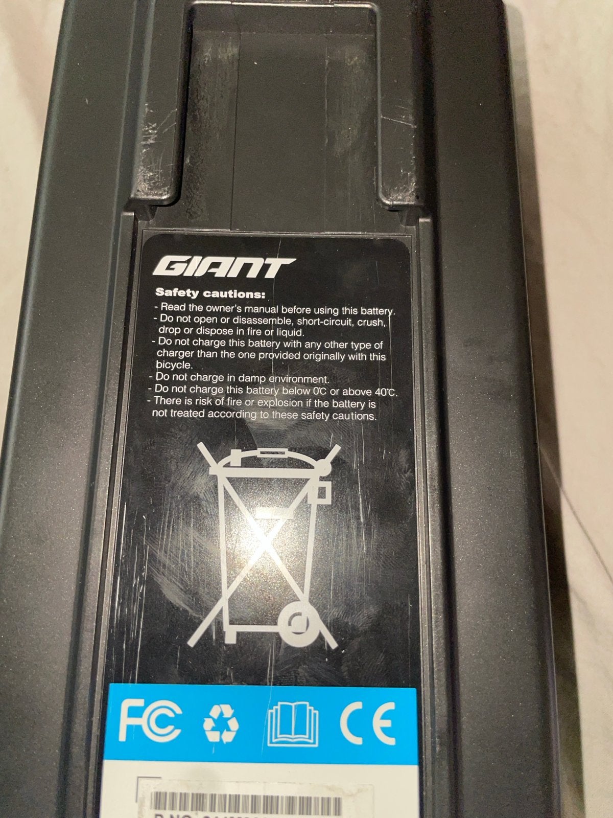 Giant EnergyPak 300 3pin canbus E-bike Accu 36V Lithium-Ion, Ophalen of Verzenden, Gebruikt