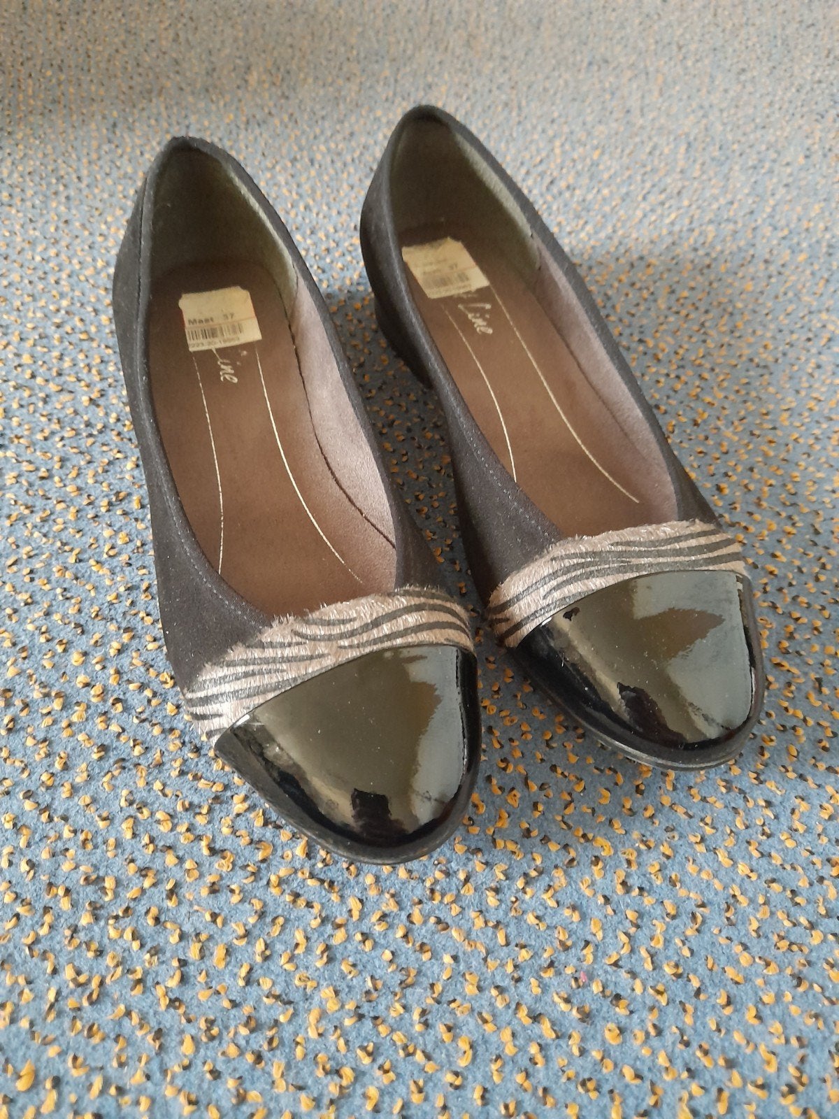 Elegante zwarte ballerina's van Softline - Maat 37, Zwart, Zo goed als nieuw, Ballerina's, Softline