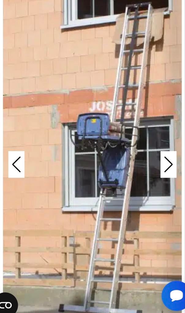 Geda Accu Ladderlift - 10 mtr - als nieuw!, Doe-het-zelf en Verbouw, Ophalen, Zo goed als nieuw, Ladder, Opvouwbaar of Inschuifbaar