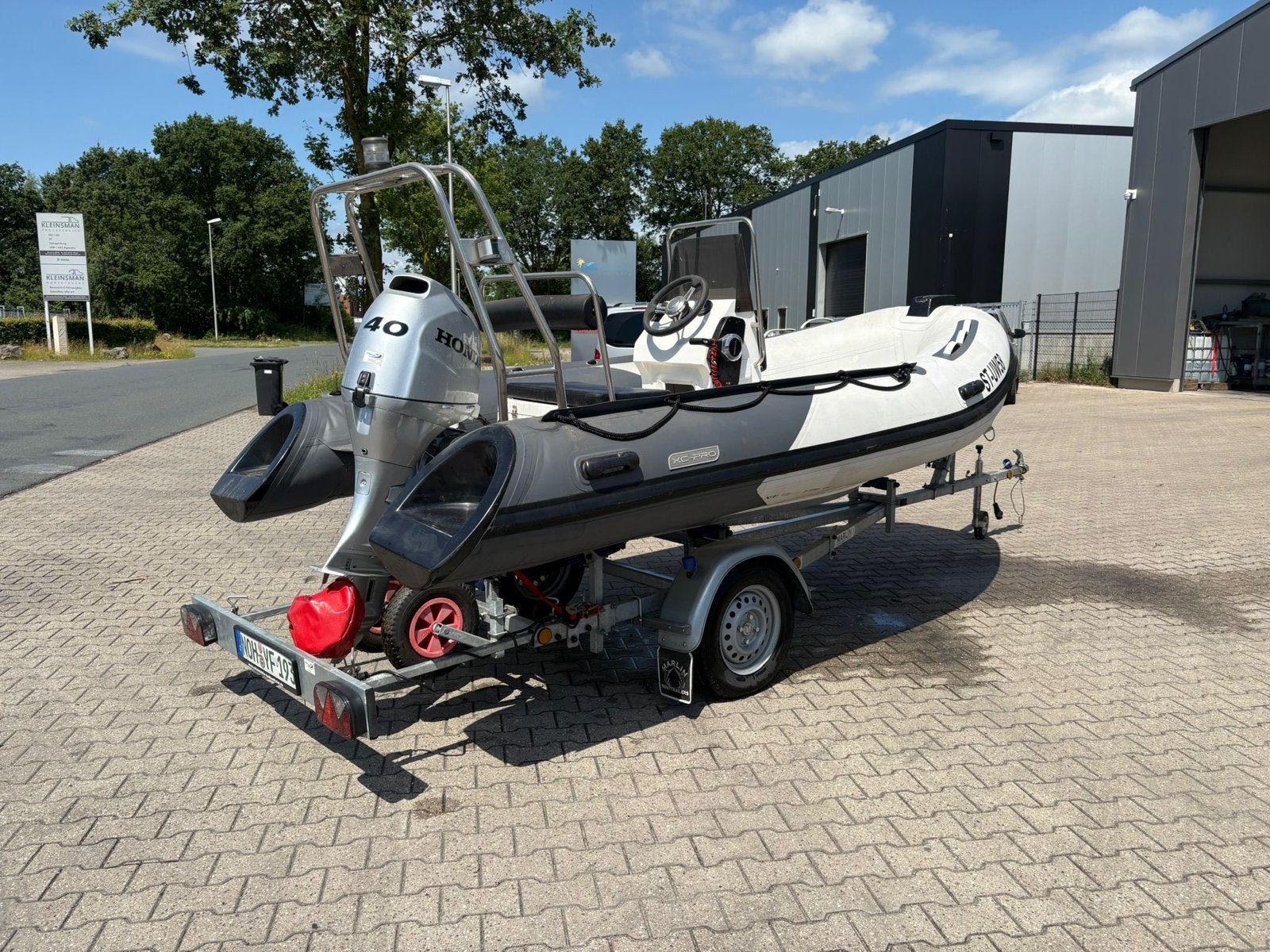 RIB XC pro 430 met 40 PK Honda motor en aanhanger, 4 m, 2 m, 40 pk, Ophalen