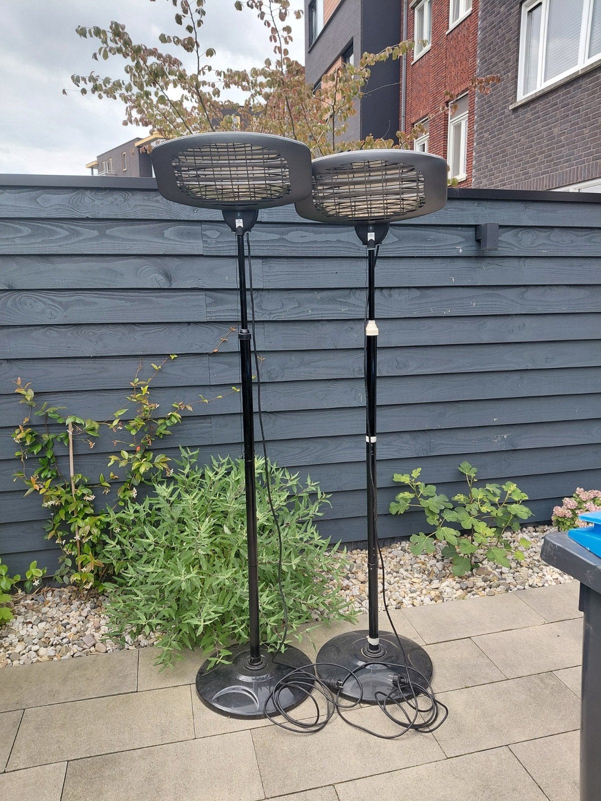2x Terrasverwarmer Elektrisch (gebruikt), Draaibaar, Gebruikt, Vloer, Ophalen