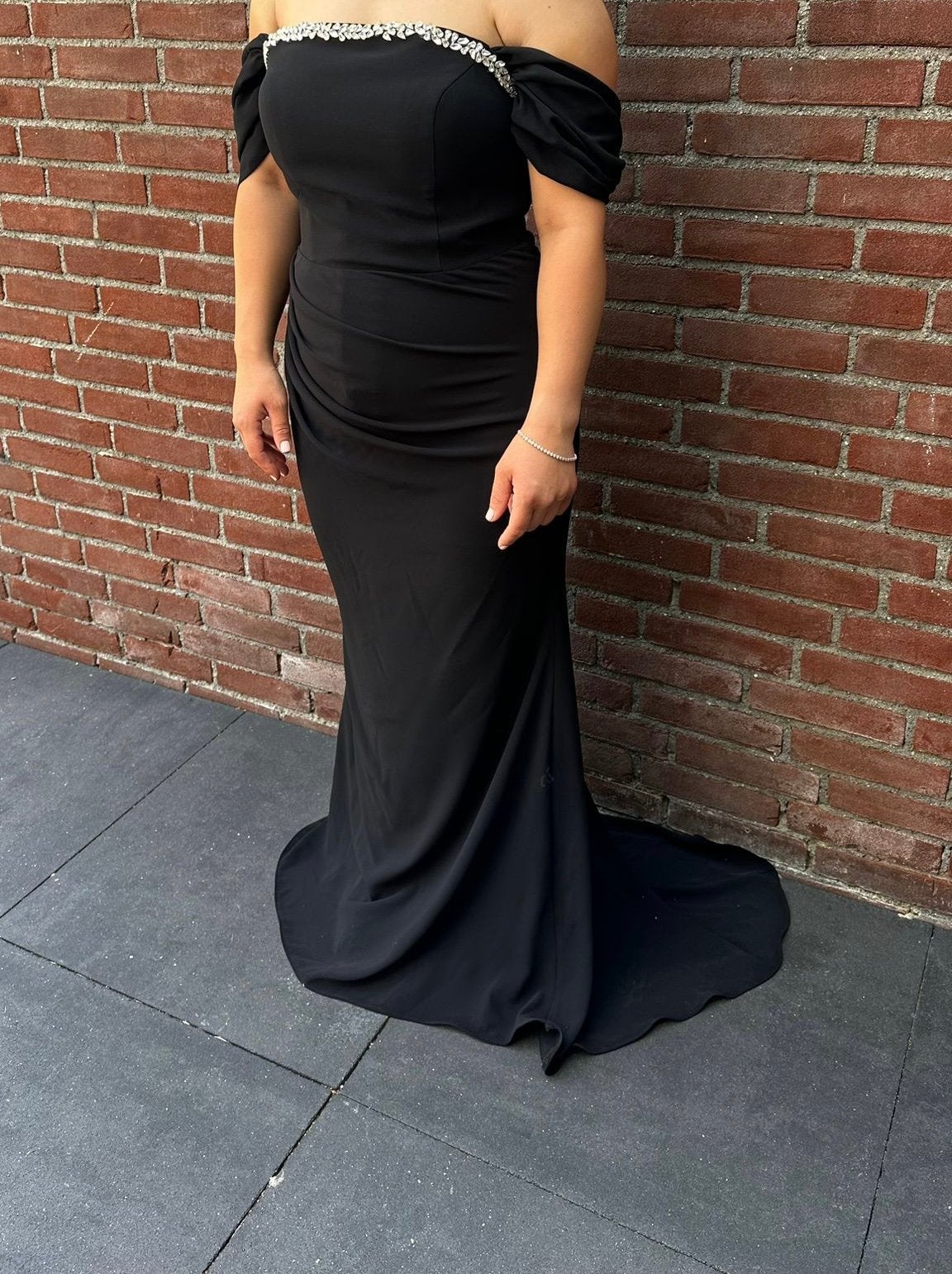 Avondjurk zwart, Kleding | Dames, Maat 38/40 (M), Galajurk, Zwart, Ophalen of Verzenden