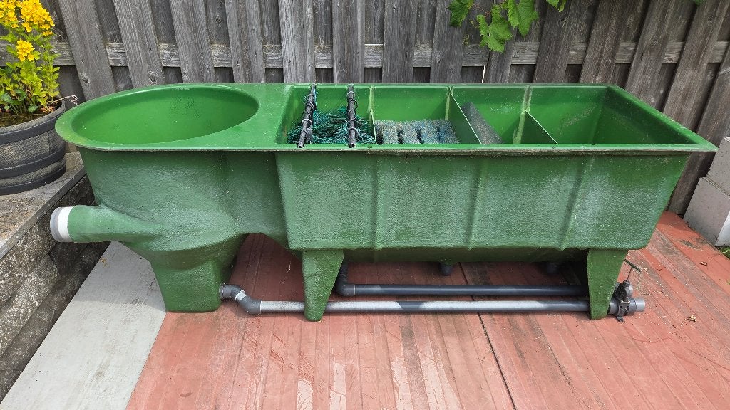 5 kamer vijver filter met vortex 15m3/uur met pomp en UVC, Ophalen, Gebruikt