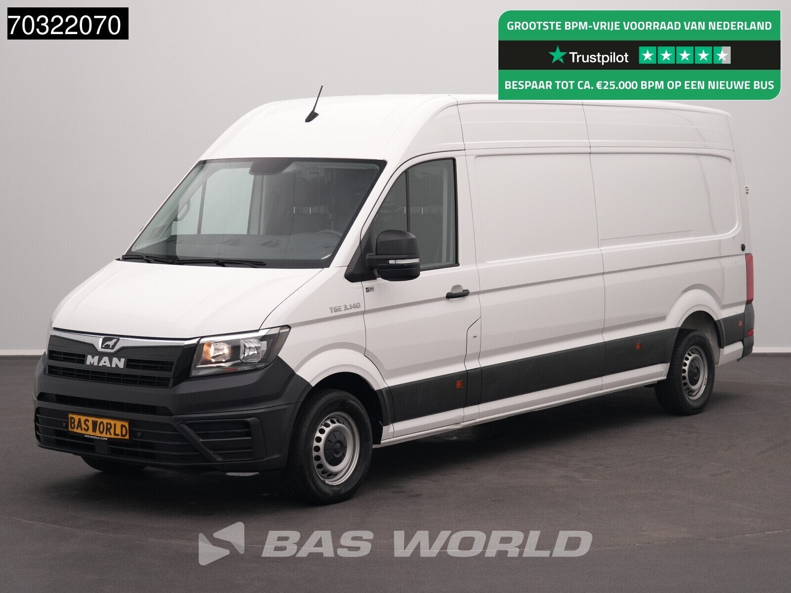 MAN TGE 3.140 L4H3 Airco Cruise Camera Parkeersensoren Euro6, Auto's, Stof, Gebruikt, Euro 6, 4 cilinders