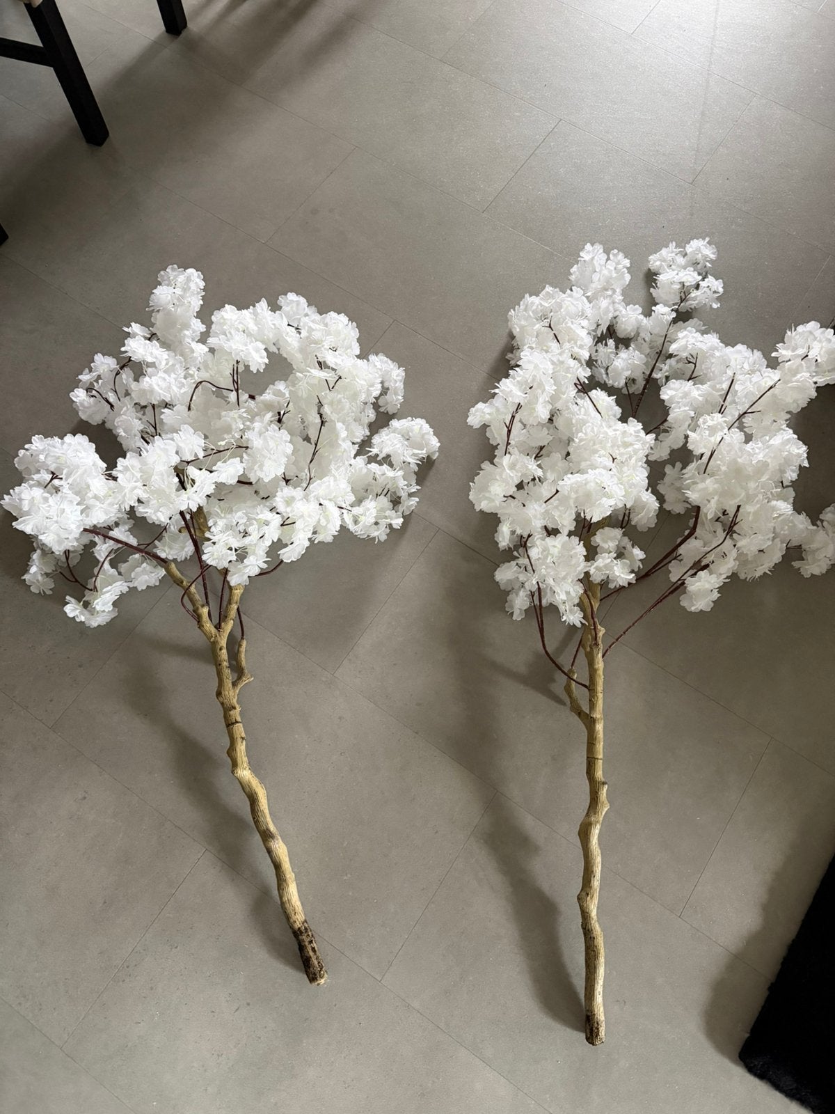 2 bloesembomen, Binnen, Gebruikt, Wit, Kunststof