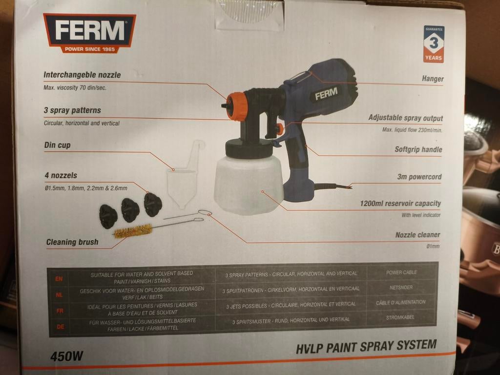 Ferm verfpistool 450W, Ophalen of Verzenden
