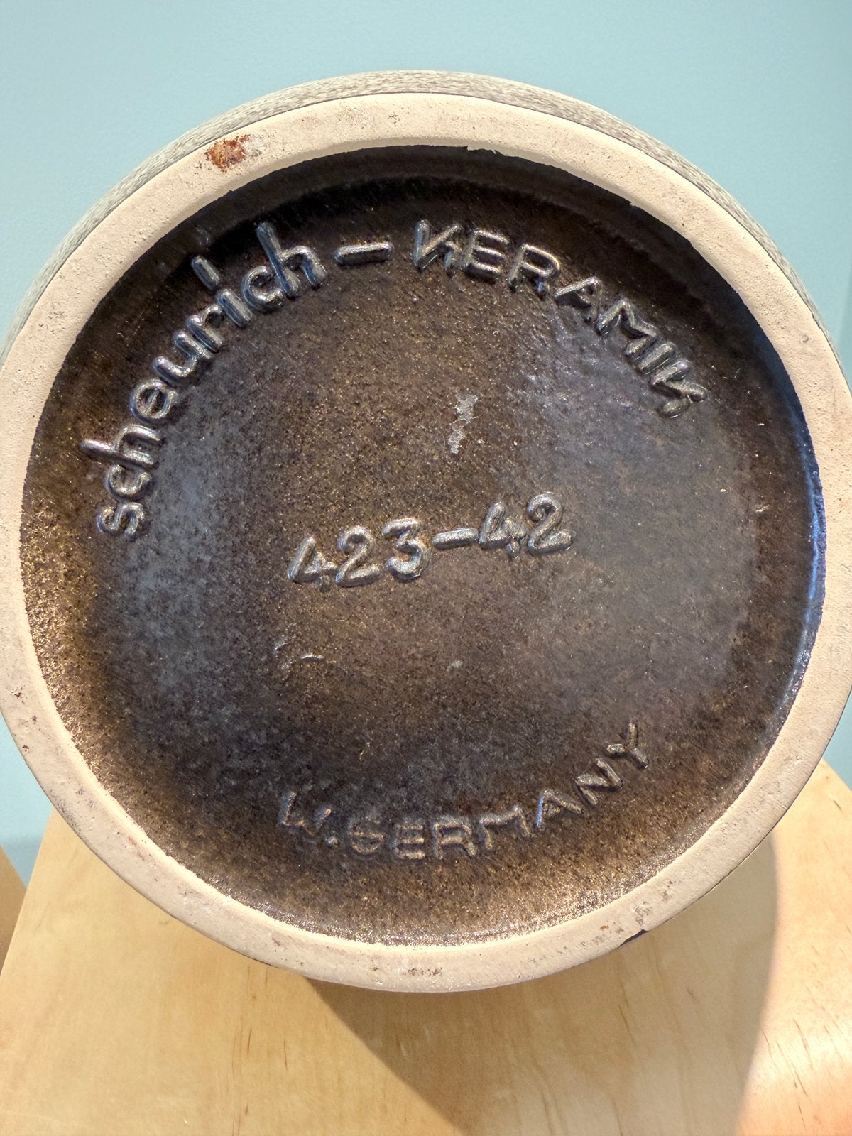 Prachtige Vintage Scheurich West-Germany vaas   (442-23), Ophalen