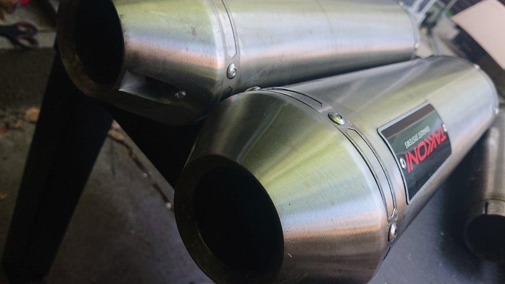 TAKKONI TITANIUM uitlaat dempers BLACKBIRD CBR1100xx cbr, Ophalen of Verzenden