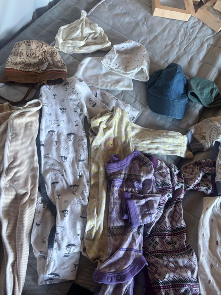 Warm unisex babypakket, 1-3m, maat 62, 3 wollen rompers, Ophalen of Verzenden, Gebruikt, Jongen of Meisje