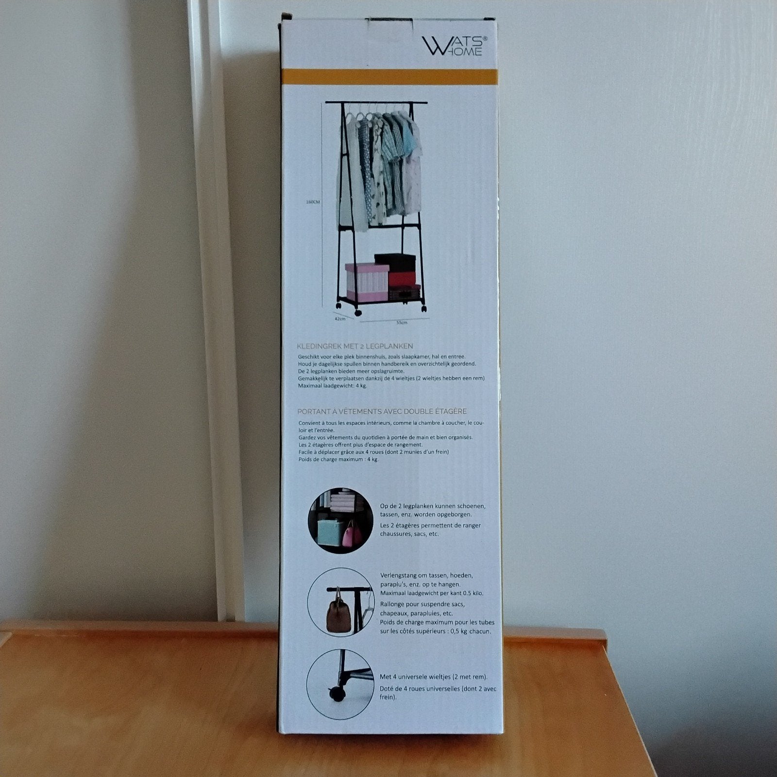 Kledingrek met 2 legplanken. Nieuw, Ophalen of Verzenden, Nieuw