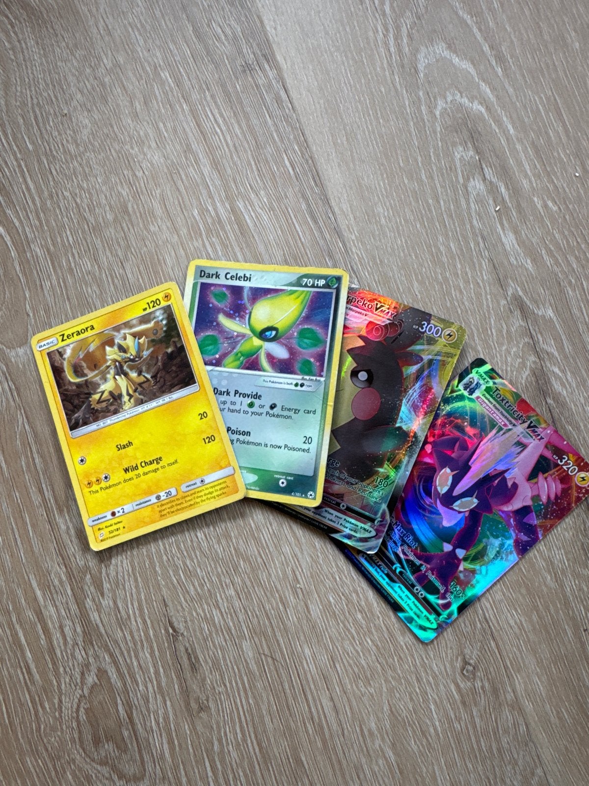 Pokémon kaarten - Gebruikt met minimale schade, Ophalen of Verzenden, Gebruikt, Meerdere kaarten, Foil