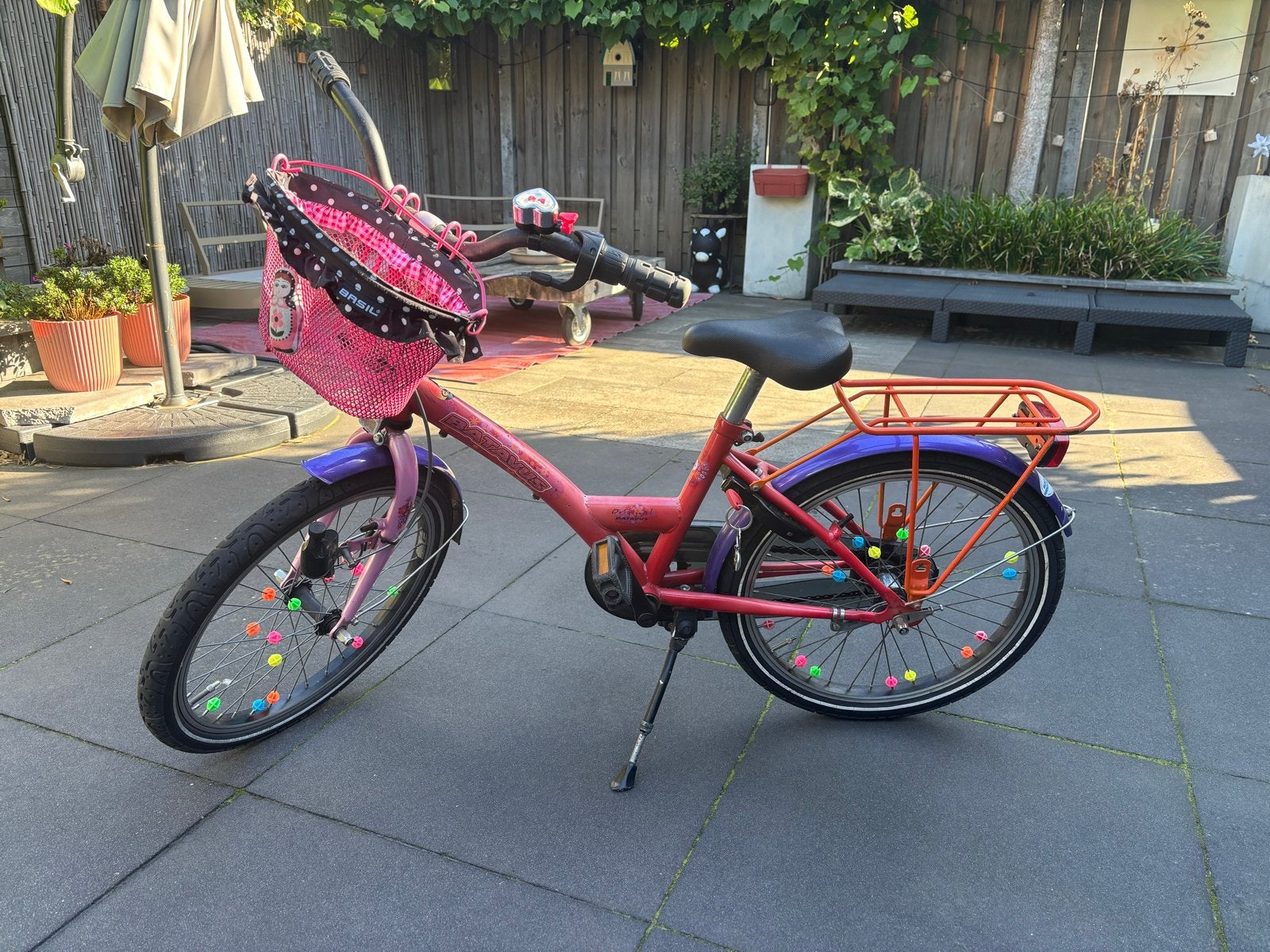 Batavus meisjesfiets - 20 inch - Roze/Paars, Ophalen of Verzenden, Gebruikt, Terugtraprem, 20 inch