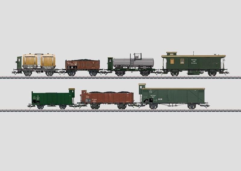 Marklin 46086 OVP 7 goederenwagens van de K.W.St.E, Wisselstroom, Ophalen of Verzenden, Märklin, Nieuw
