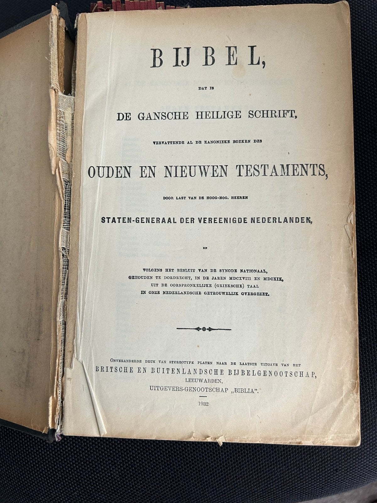 Antieke Bijbel - Statenvertaling 1932, Antiek en Kunst, Ophalen