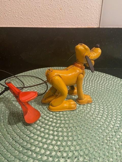 Pluto tin toy Linemar toy's Japan mechanisch jaren '50, Ophalen of Verzenden, Goofy of Pluto, Zo goed als nieuw, Overige typen