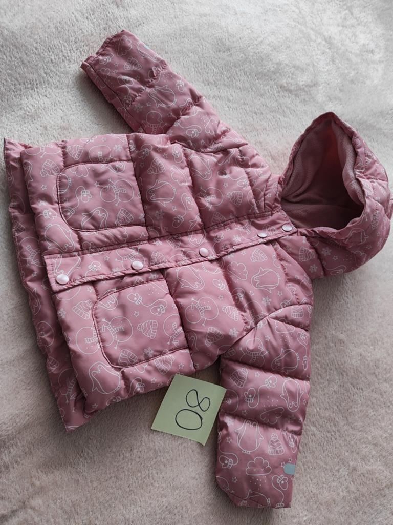 Roze gewatteerde jas maat 80 voor baby meisjes, Ophalen, Zo goed als nieuw, Onbekend, Meisje