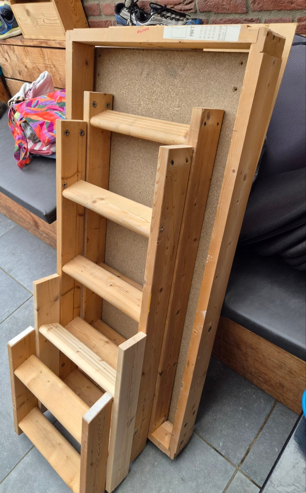 Gratis restanten houten vlizotrap, Ophalen, Gebruikt, Trap, Opvouwbaar of Inschuifbaar