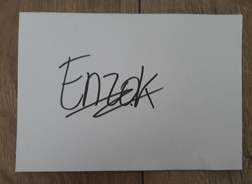 Handtekening influencer Enzo Knol, Ophalen of Verzenden, Nieuw, Foto of Kaart, Gesigneerd