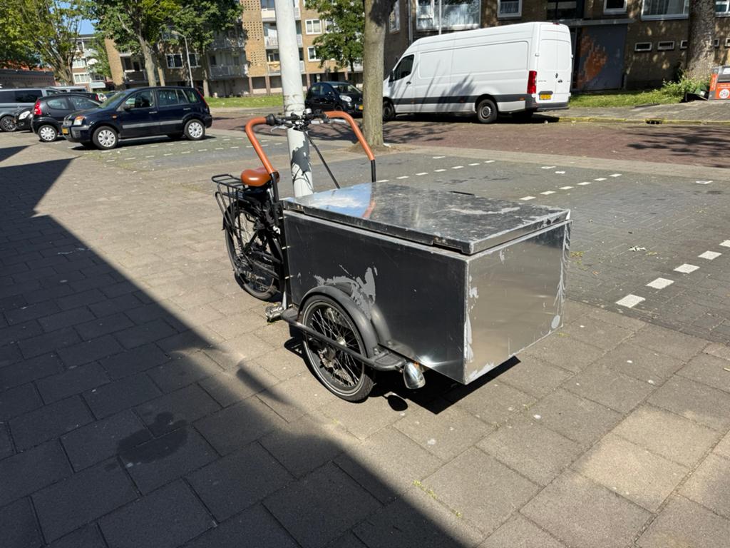 Uniek!! Elektrische bakfiets met aluminium bak - VOGUE Troy, Gebruikt, Goederen, Elektrisch, Trommelrem