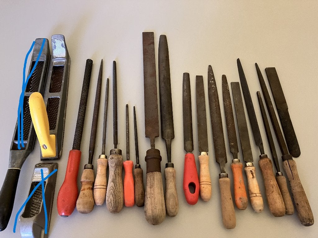 Partij uitstekende vijlen en raspen 18 stuks, Ophalen of Verzenden, Gebruikt, Vijl/Rasp