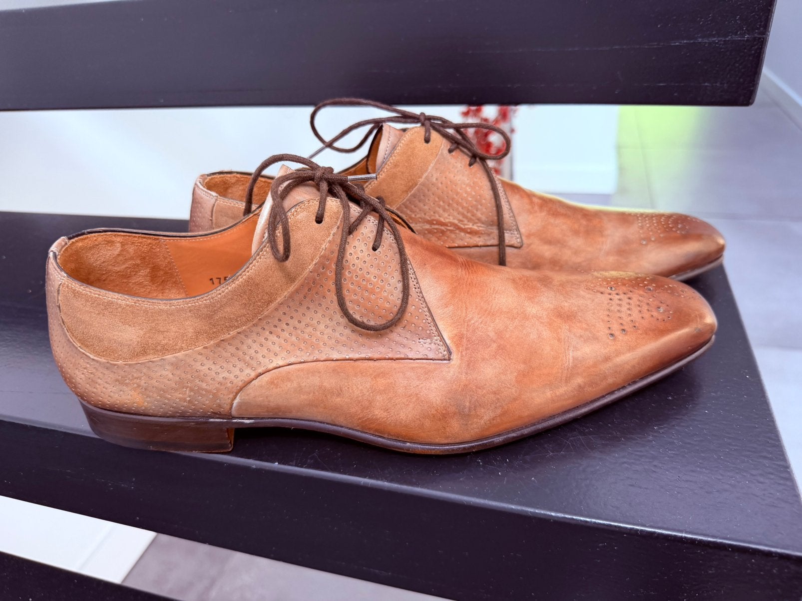 Magnanni herenschoenen maat 45 – nieuwprijs €279 + doos, Kleding | Heren, Schoenen, Bruin, Ophalen of Verzenden, Gedragen, Veterschoenen