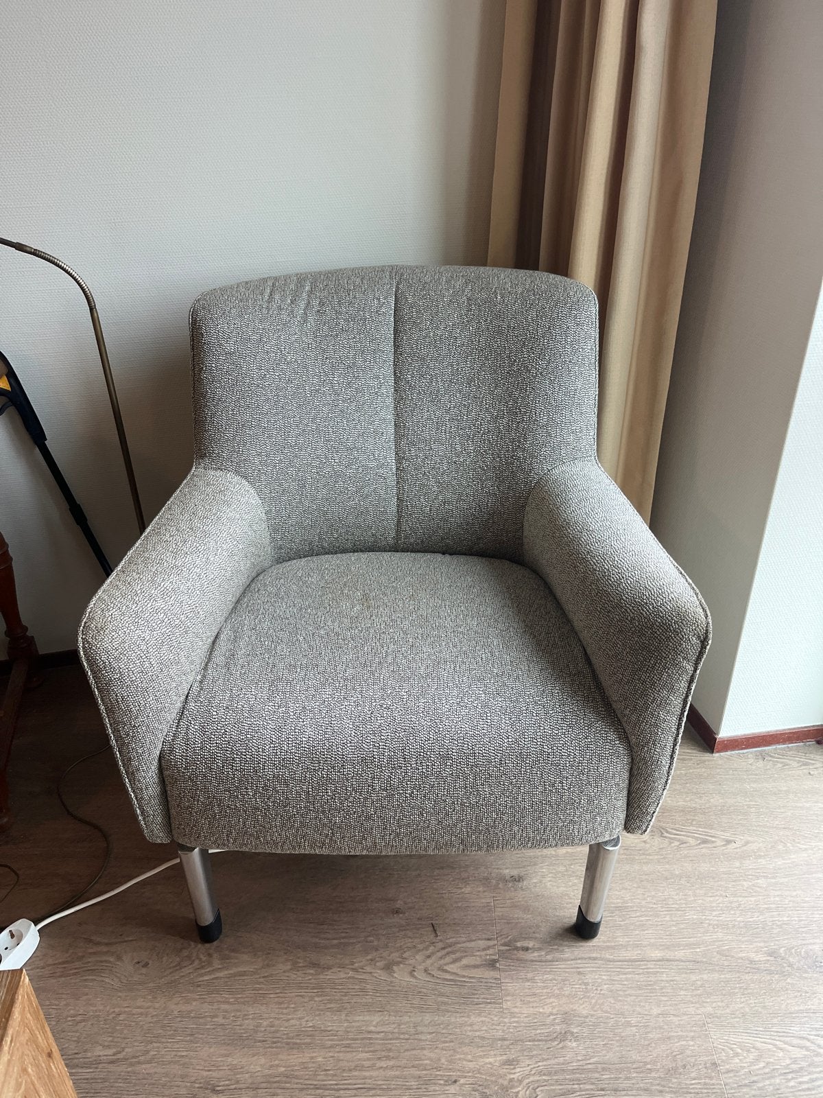Comfortabele grijze fauteuil - Zo goed als nieuw, Ophalen, Zo goed als nieuw, Eén, Stof