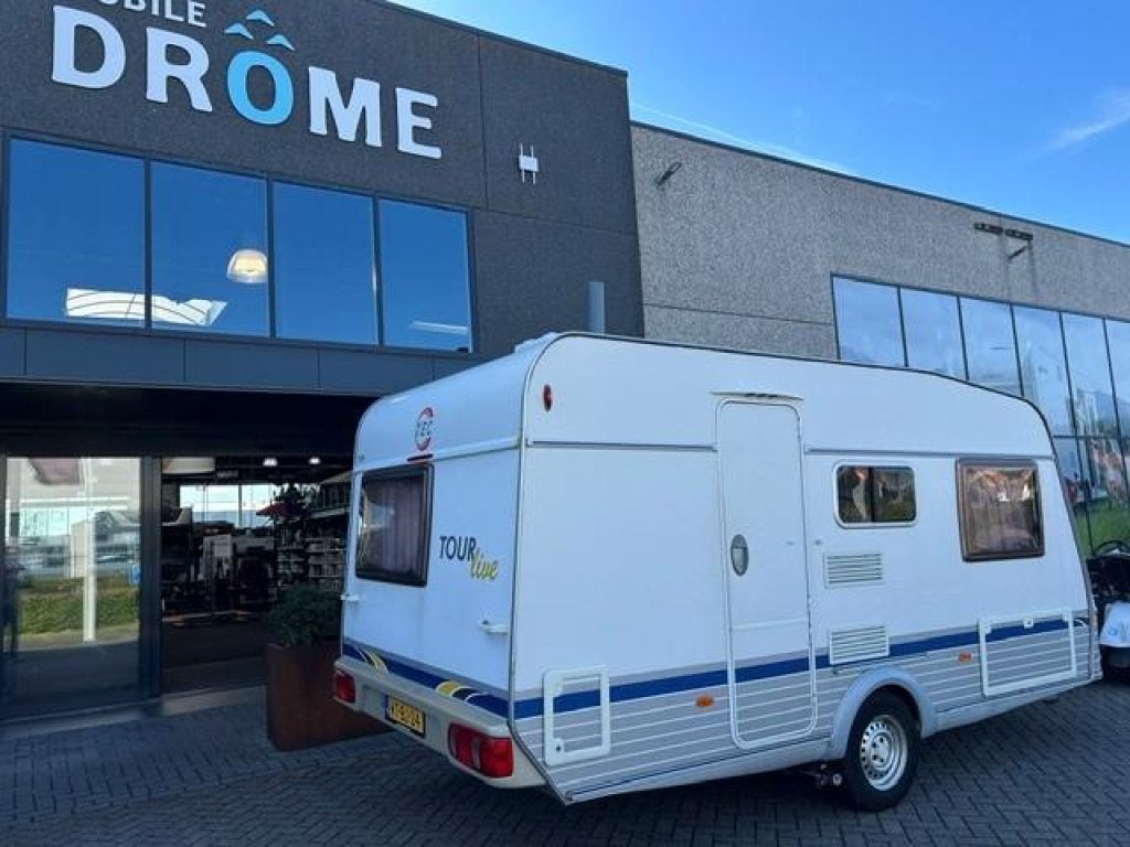 TEC Tour Live 400 DB MOVER+VOORTENT+FIETSENDRA, Caravans en Kamperen, T.E.C., Dwarsbed, Bedrijf, Treinzit