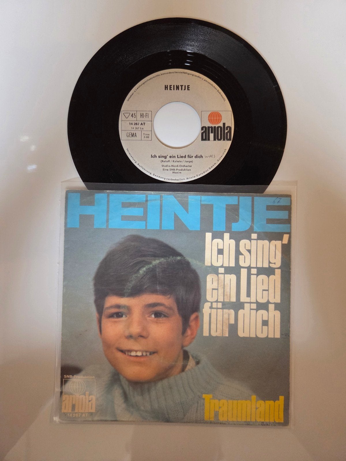 Heintje - Ich sing' ein lied für dich, Cd's en Dvd's, Verzenden, Gebruikt, 7 inch, Pop