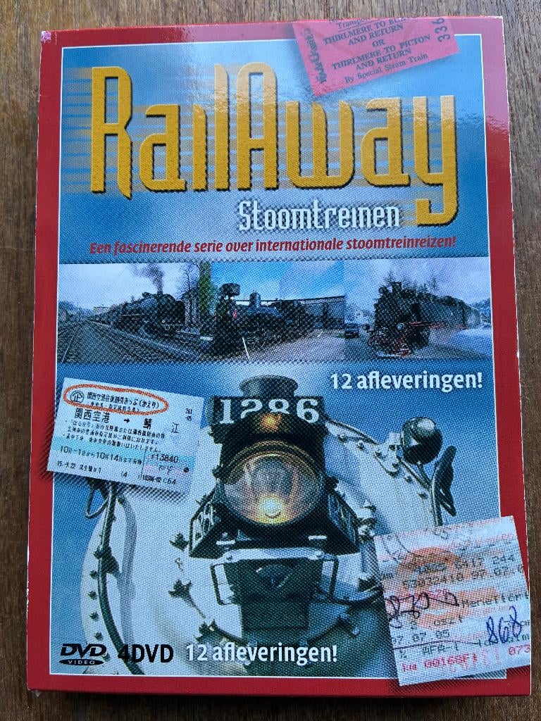 Rail Away Railaway Stoomtreinen DVD SPECIAL 4-DVD box, Cd's en Dvd's, Dvd's | Tv en Series, Alle leeftijden, Ophalen of Verzenden